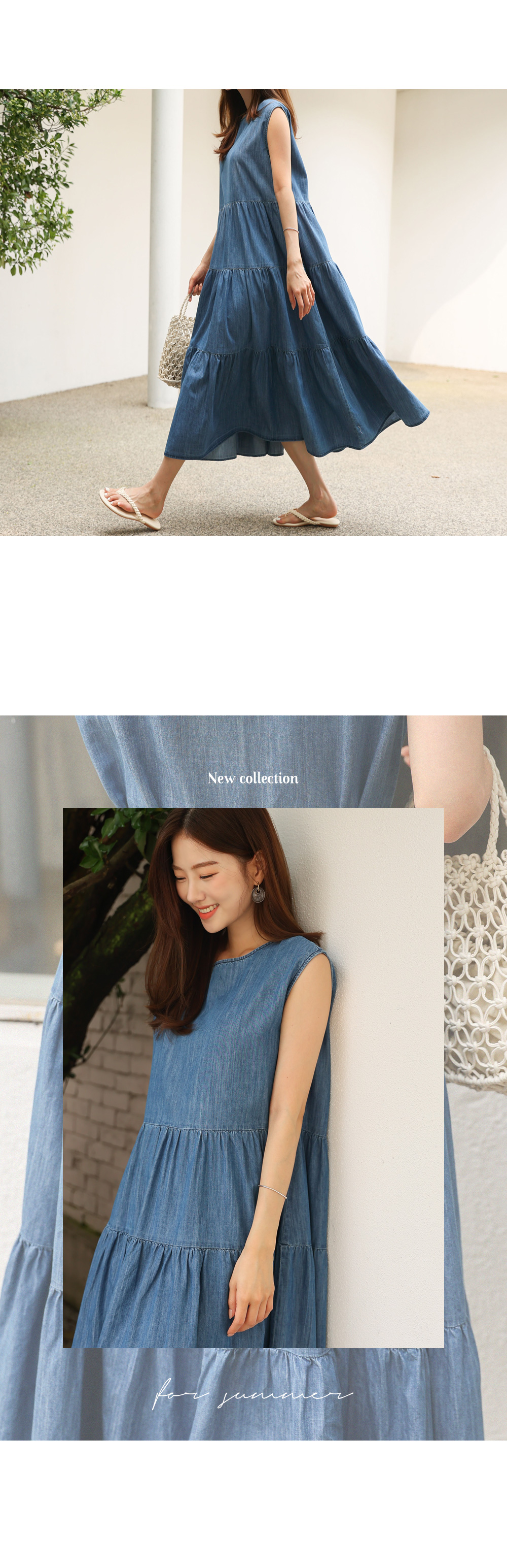 ★  JEANS ★ スリーブレスワンピース CLANE - スリーブレス デニムワンピース - SLEEVELESS LADY
